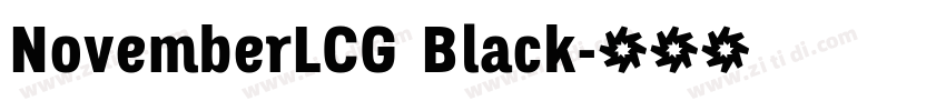 NovemberLCG Black字体转换